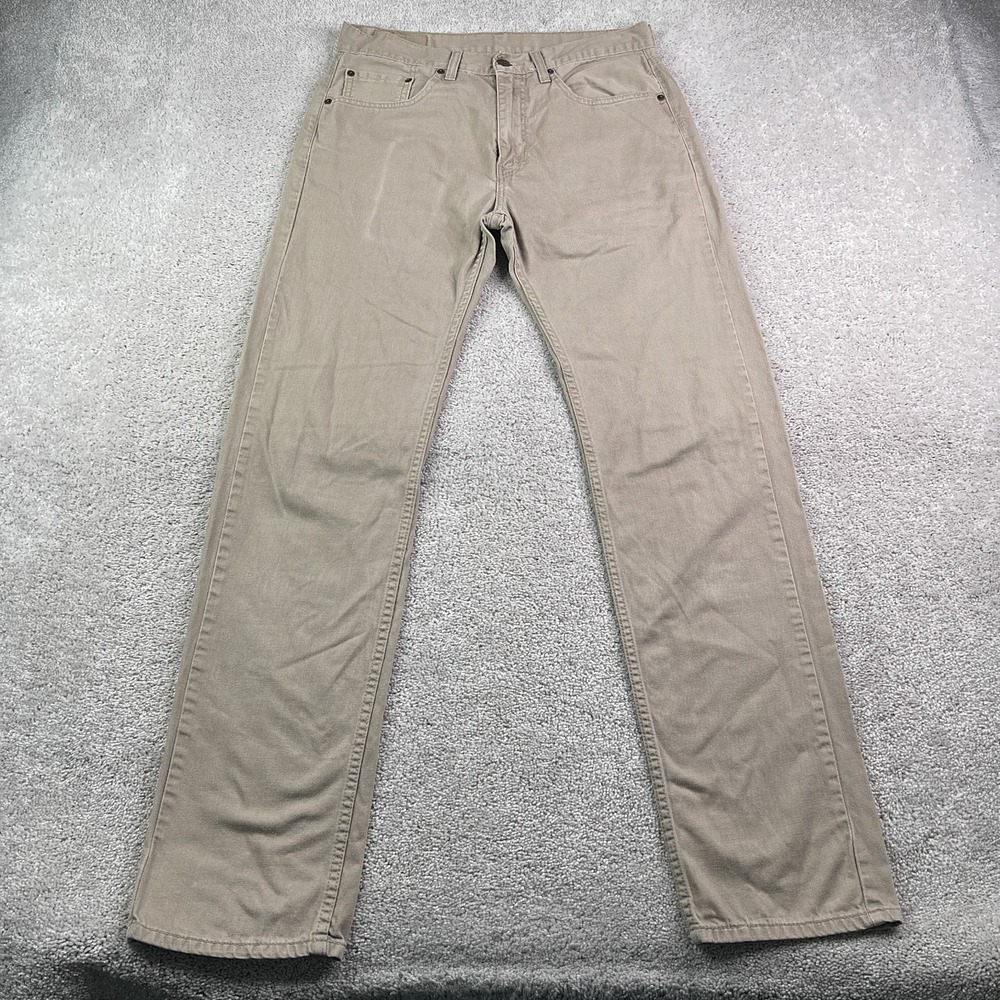 Levis‎ Jeans Mens 32x34 Tan 505 Regular Fit Straight Cotton Denim Casual